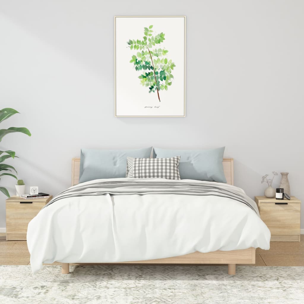 Sengeborde 2 stk Sonoma eg 40x39x40 cm
