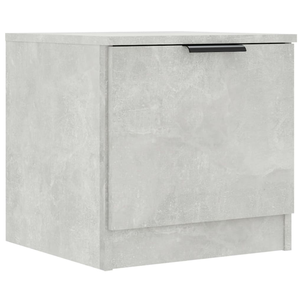 Sengeborde 2 stk Betongrå 40x39x40 cm