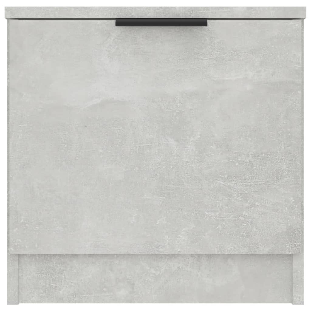 Sengeborde 2 stk Betongrå 40x39x40 cm