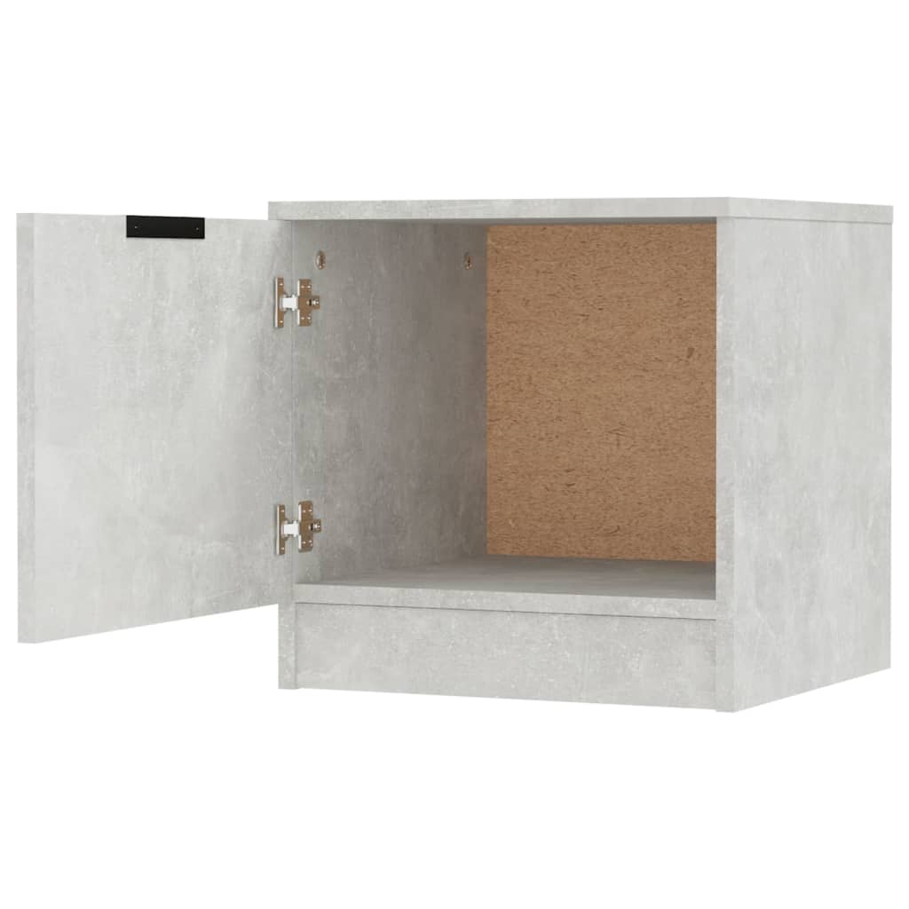 Sengeborde 2 stk Betongrå 40x39x40 cm