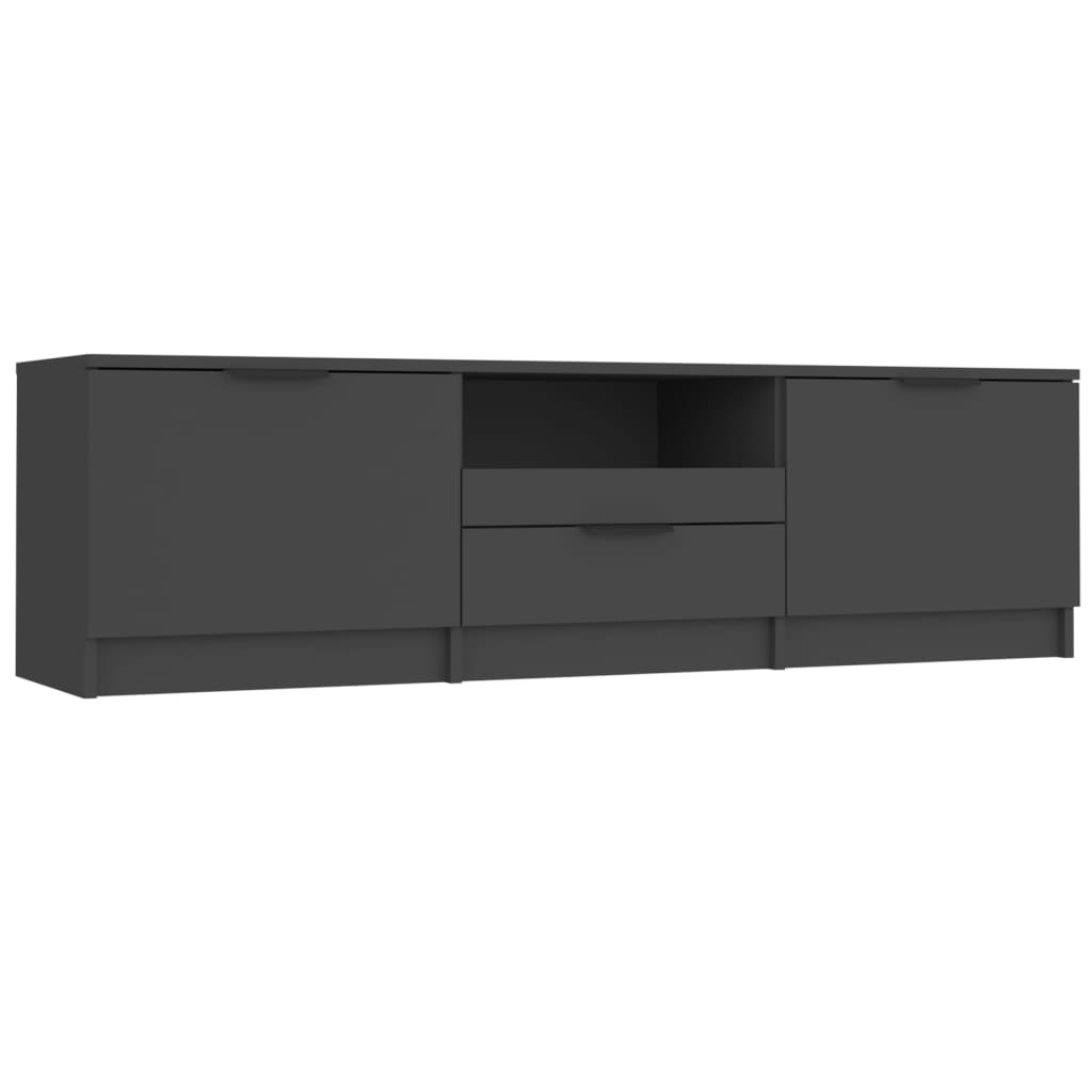 TV-skab Sort 140x35x40 cm Træ Materiale