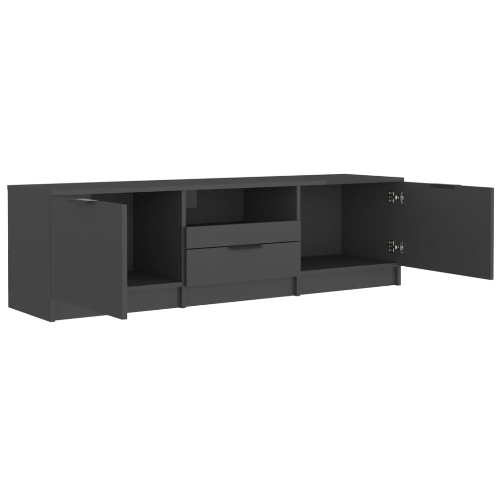 TV-skab Sort 140x35x40 cm Træ Materiale