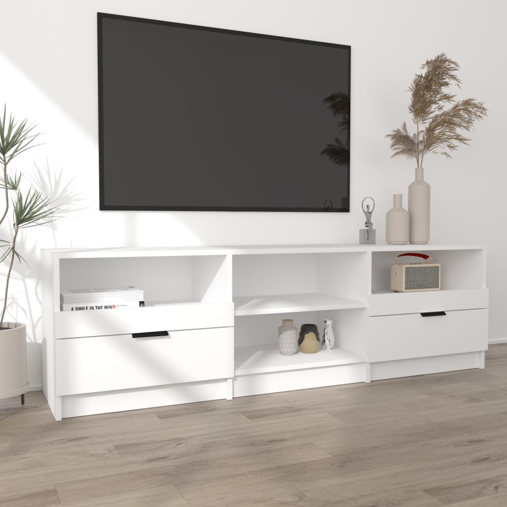 TV-skab Hvid 150x33,5x45 cm Træ Materiale