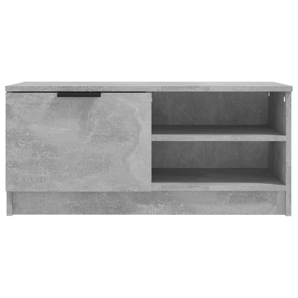 TV-skabe 2 stk Betongrå 80x35x36,5 cm træmateriale