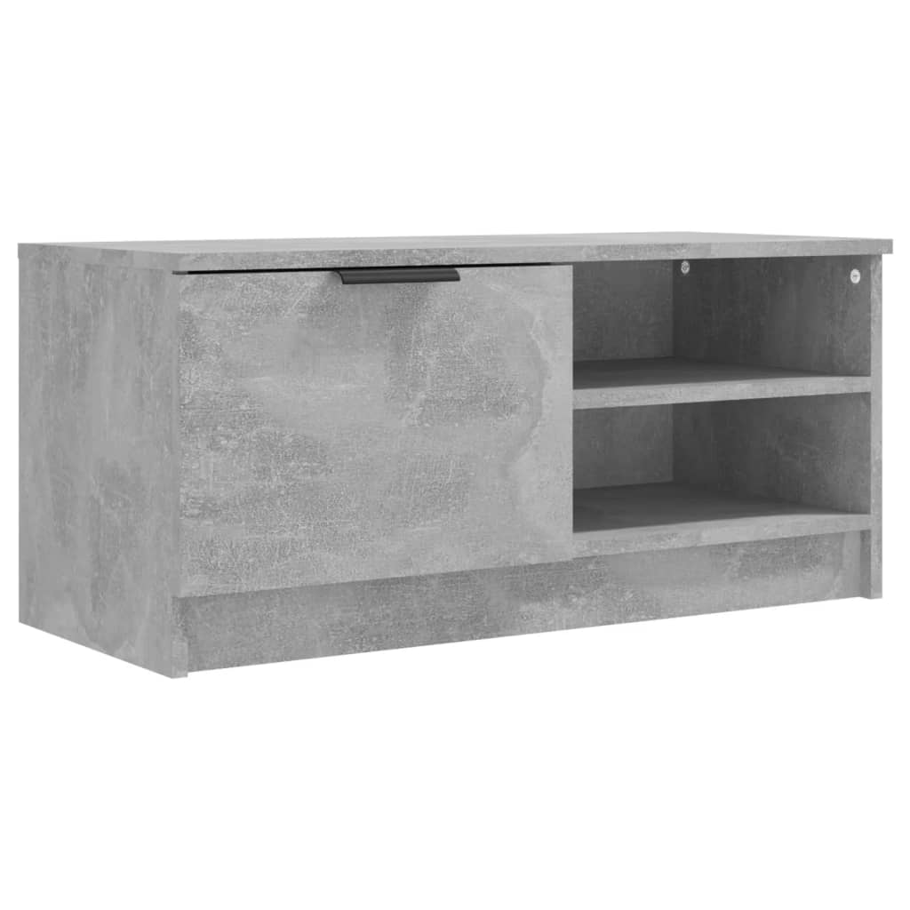 TV-skabe 2 stk Betongrå 80x35x36,5 cm træmateriale