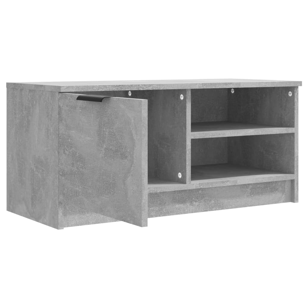 TV-skabe 2 stk Betongrå 80x35x36,5 cm træmateriale