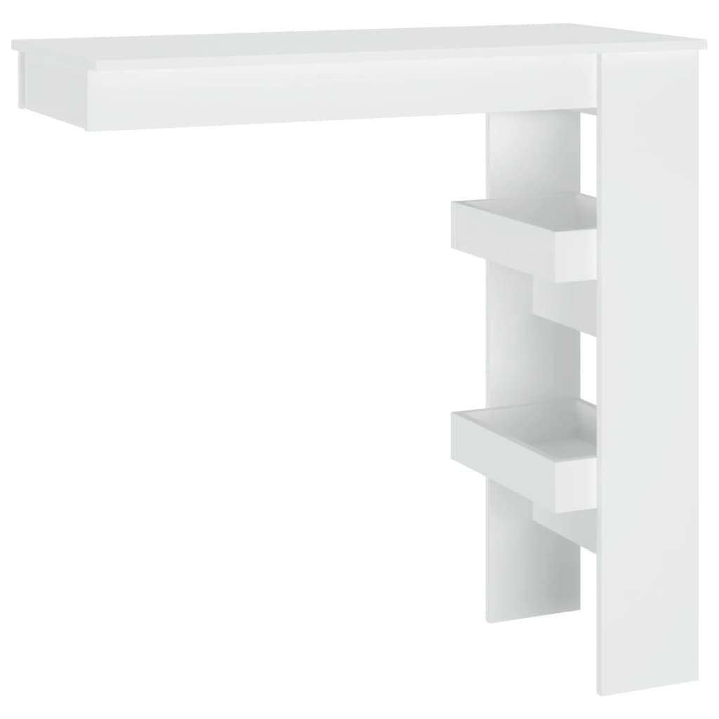 Wall Bar Bord Hvid 102x45x103,5 cm Træ Materiale