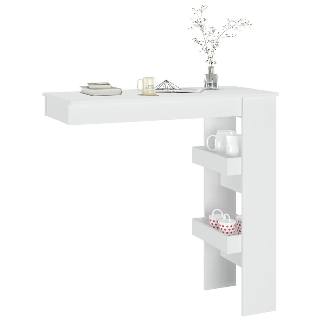 Wall Bar Bord Hvid 102x45x103,5 cm Træ Materiale