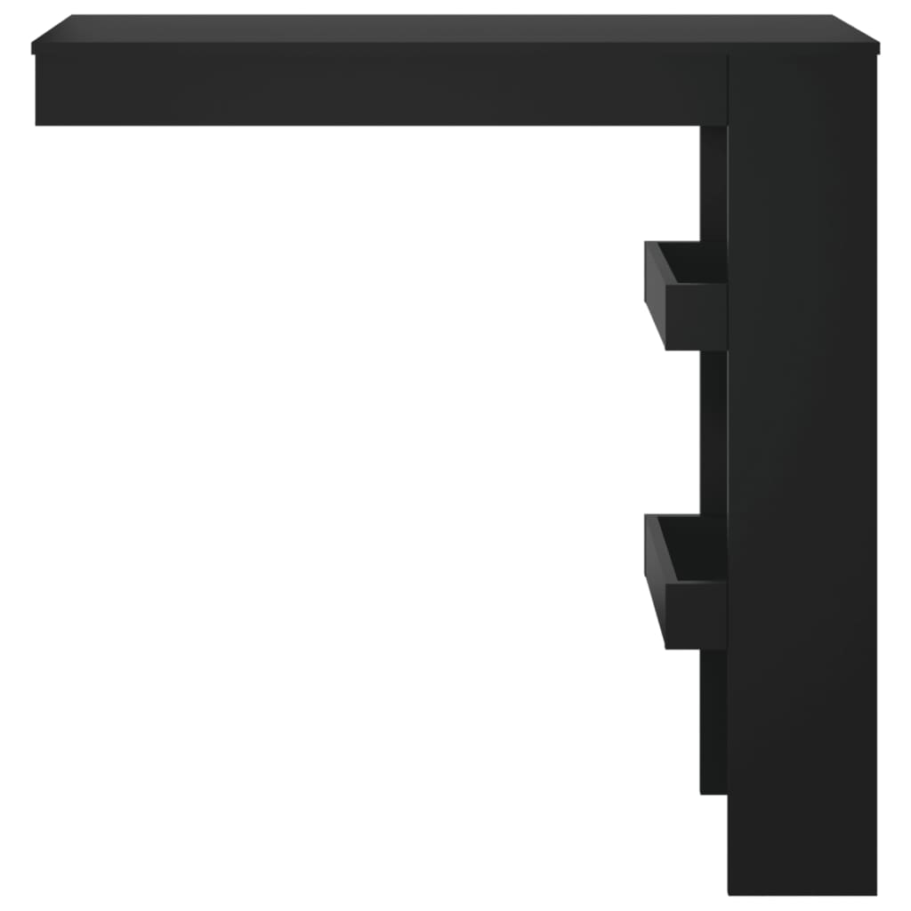 Wall Bar Bord Sort 102x45x103,5 cm Træ Materiale