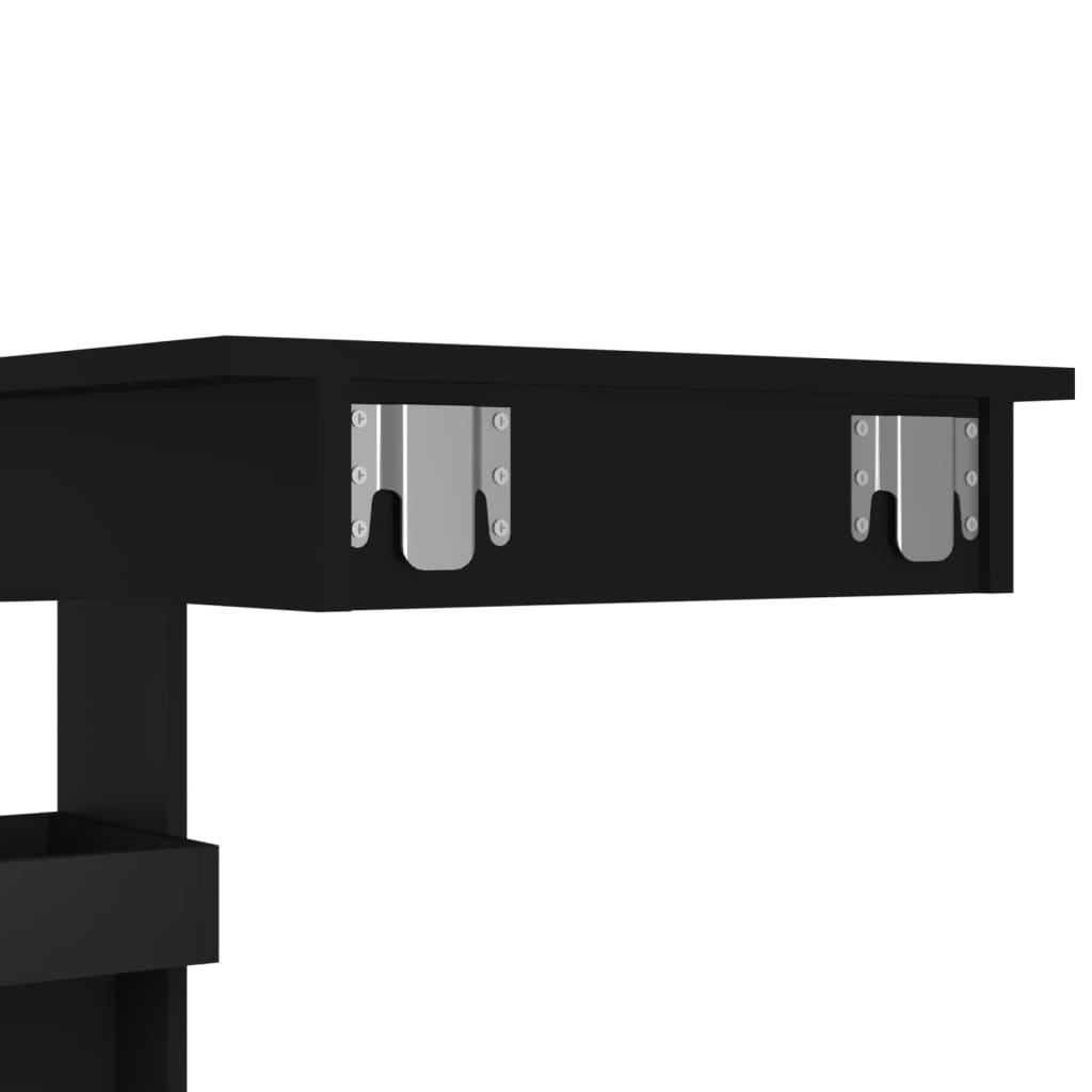 Wall Bar Bord Sort 102x45x103,5 cm Træ Materiale