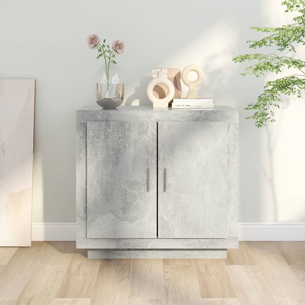 Skænk Beton Grå 80x40x75 cm Træmateriale