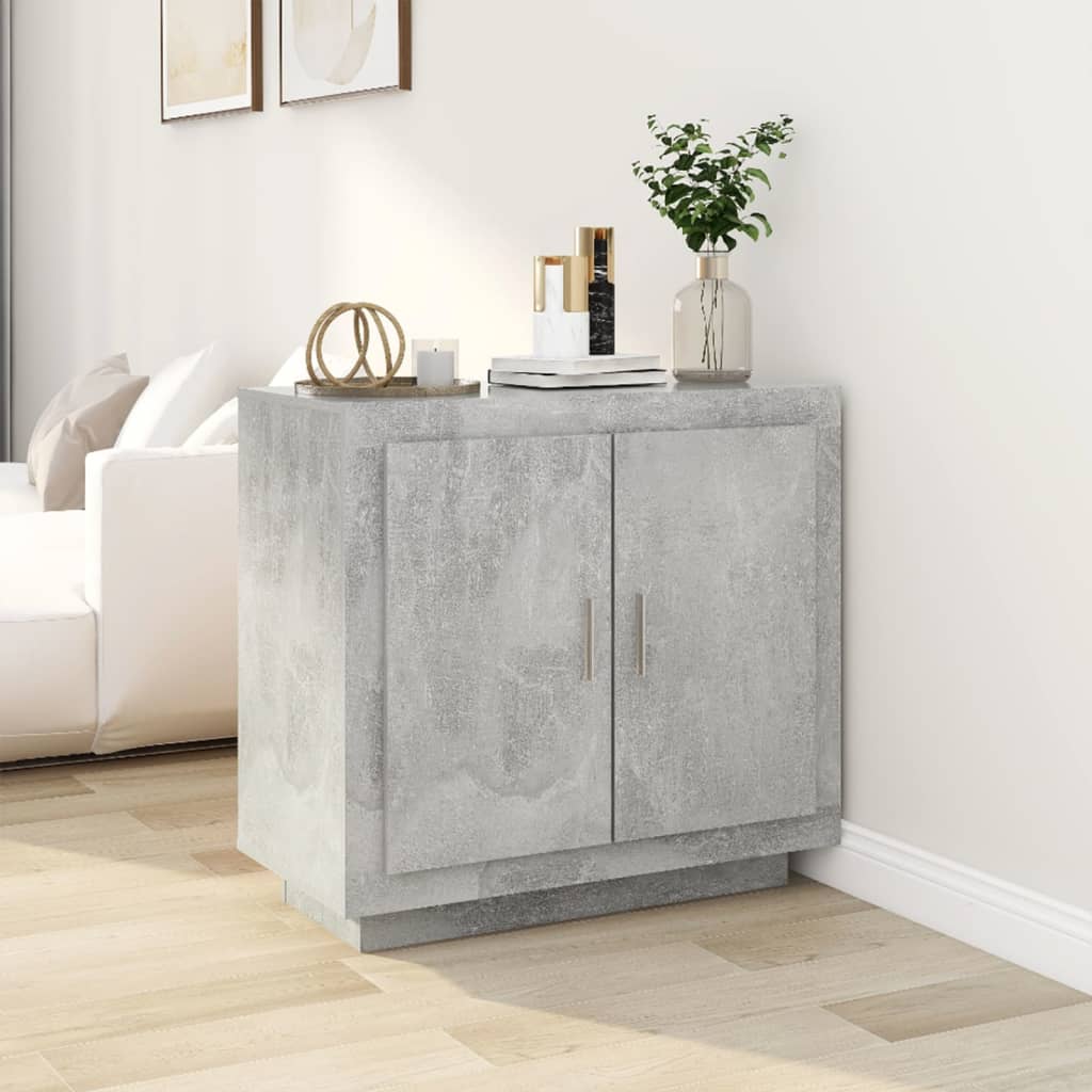 Skænk Beton Grå 80x40x75 cm Træmateriale
