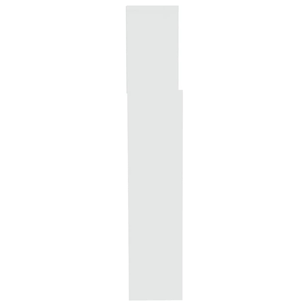 Sengegavl med hylder Hvid 200x19x103,5 cm