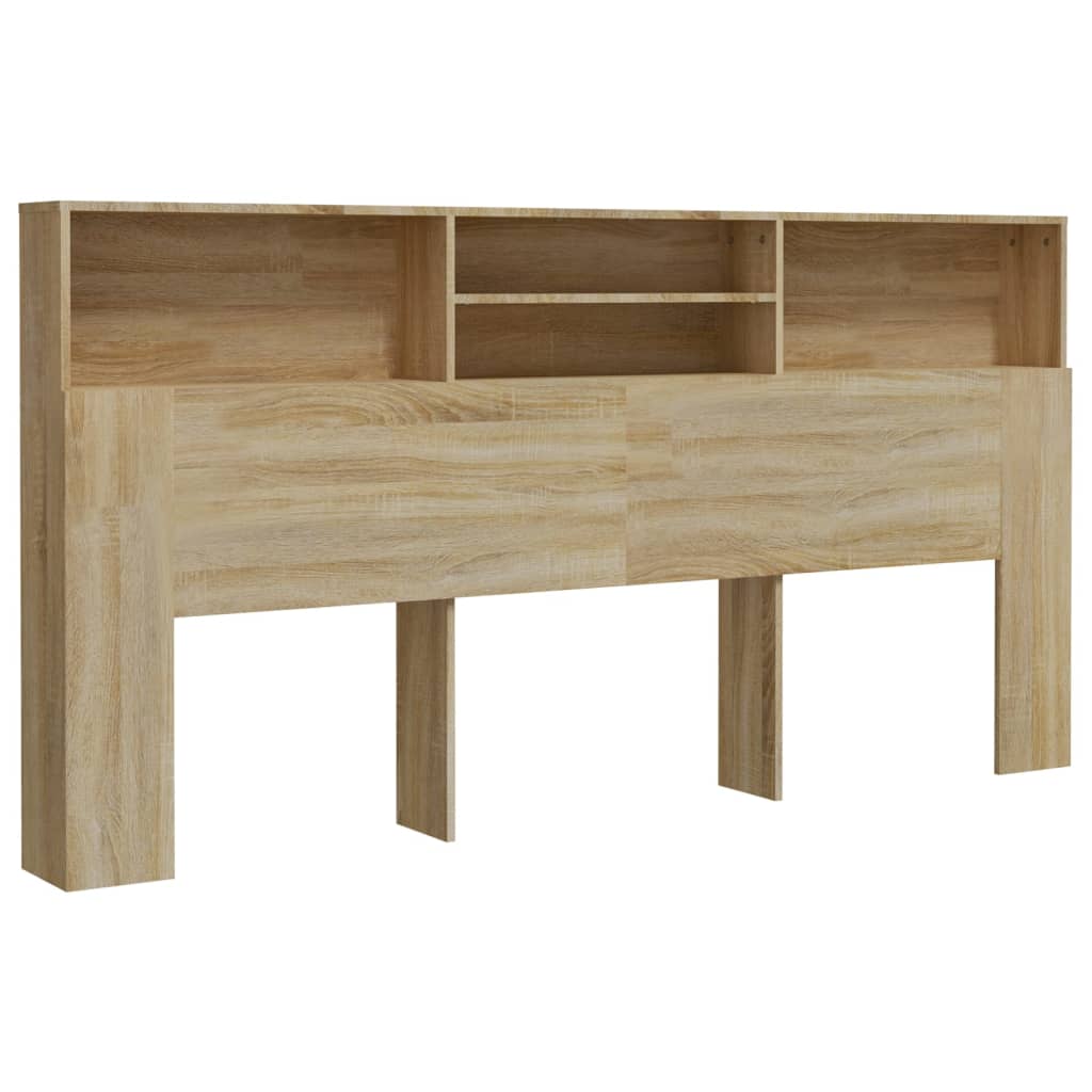 Sengegavl med hylder Sonoma eg 200x19x103,5 cm