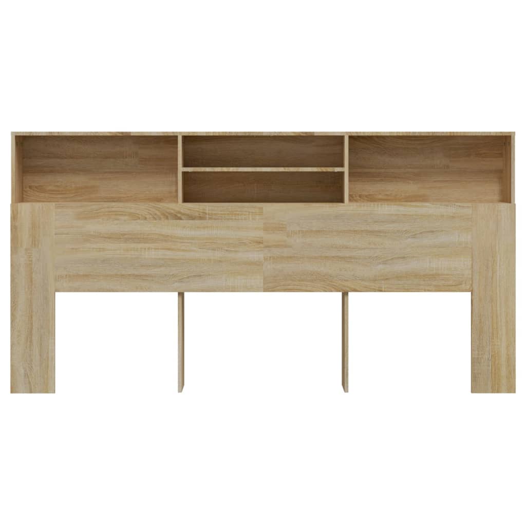 Sengegavl med hylder Sonoma eg 200x19x103,5 cm