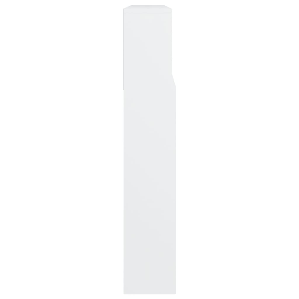 Sengegavl med hylder Hvid 220x19x103,5 cm