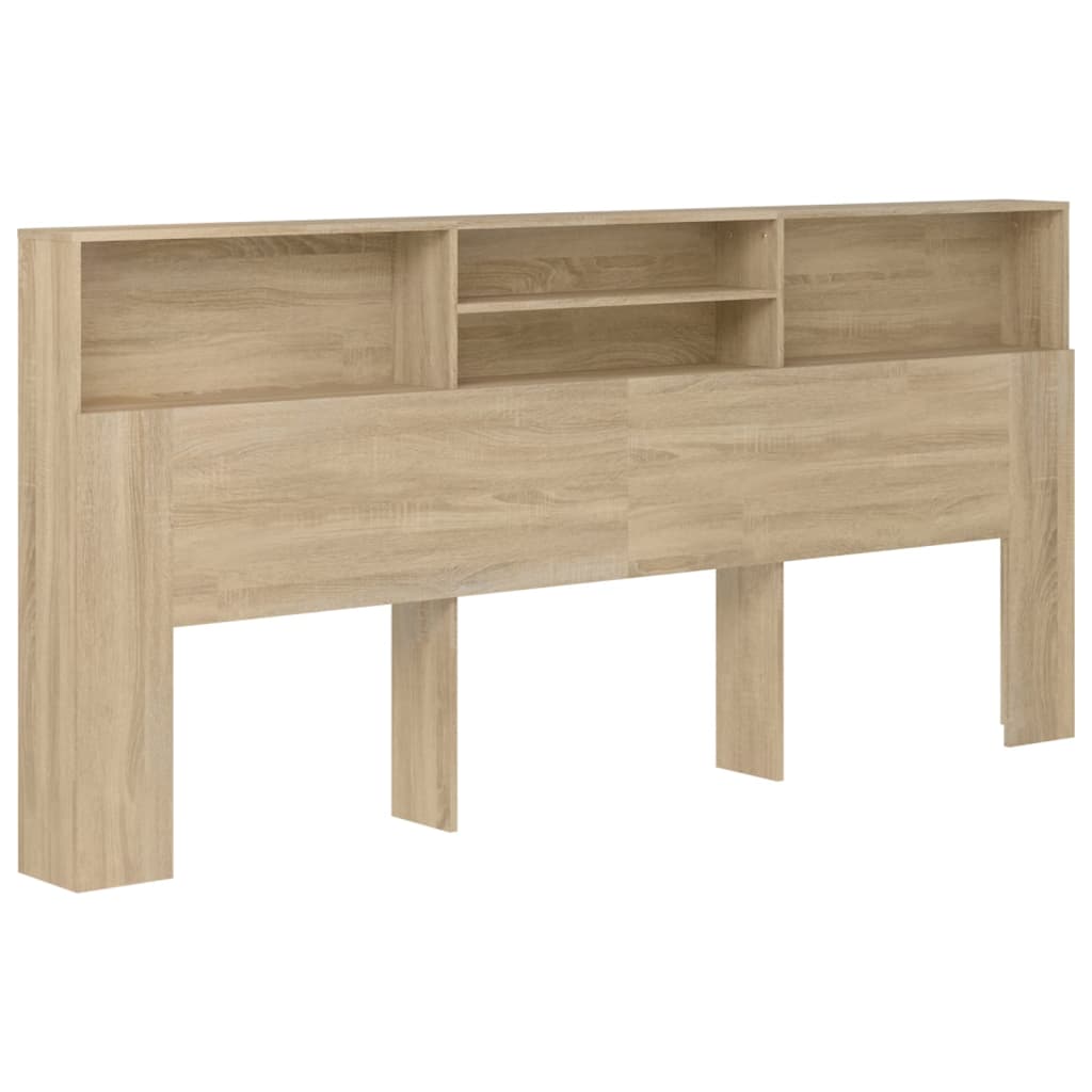 Sengegavl med hylder Sonoma eg 220x19x103,5 cm