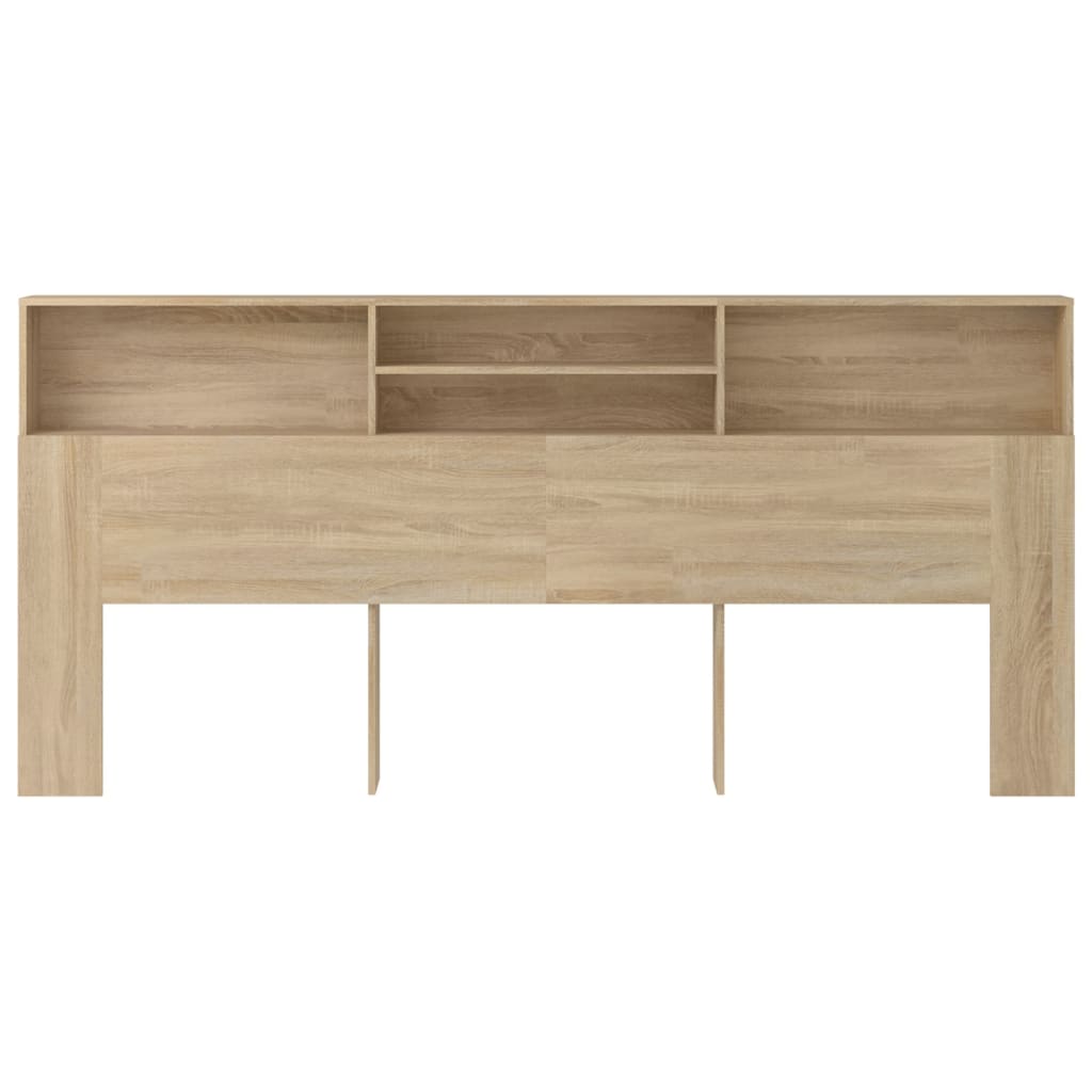 Sengegavl med hylder Sonoma eg 220x19x103,5 cm