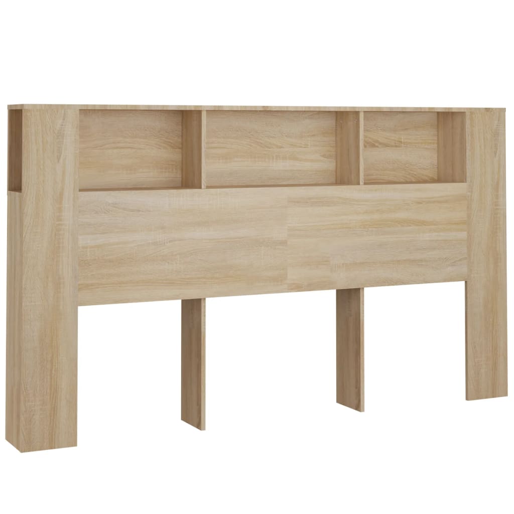 Sengegavl med hylder Sonoma eg 180x18,5x104,5 cm