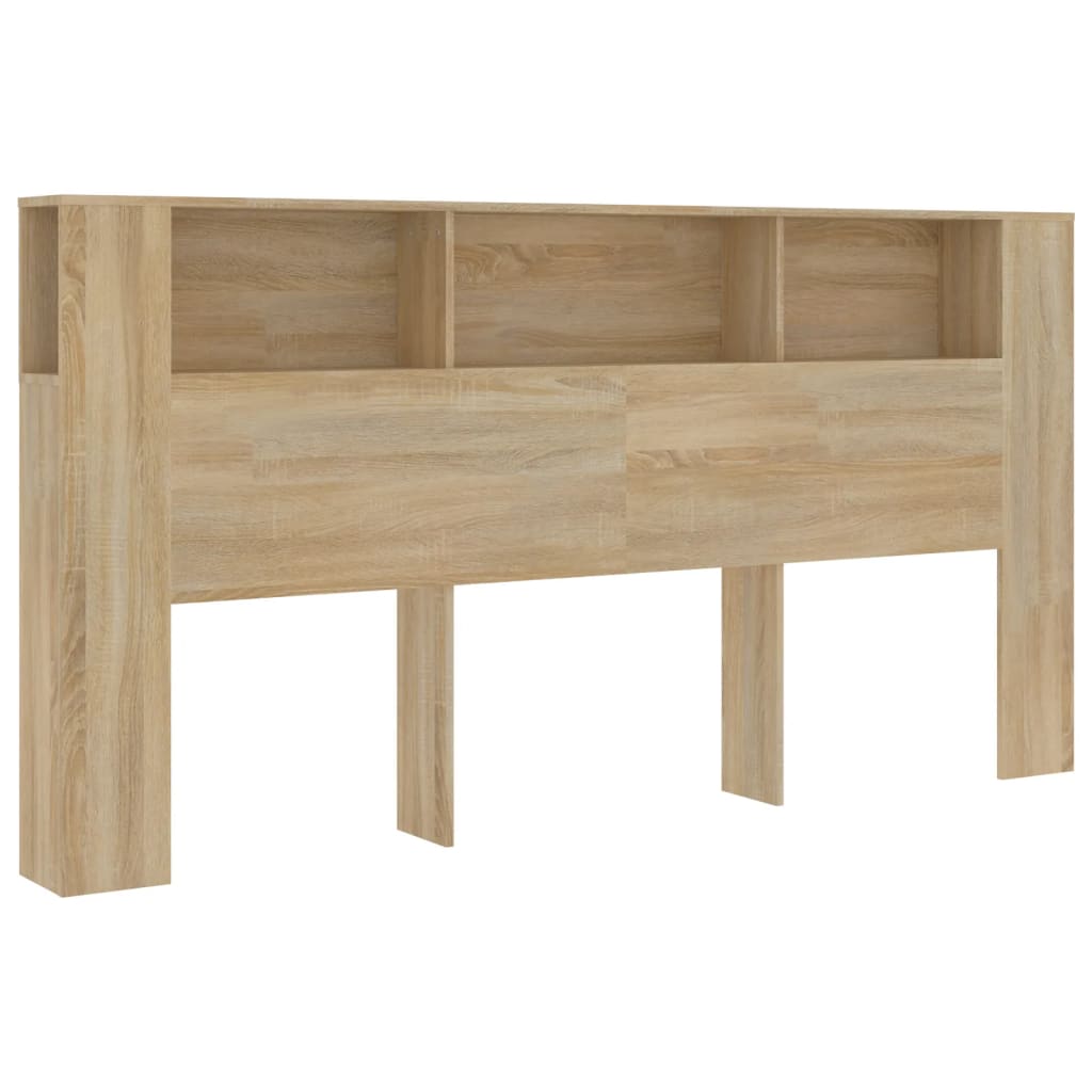 Sengegavl med hylder Sonoma eg 200x18,5x104,5 cm