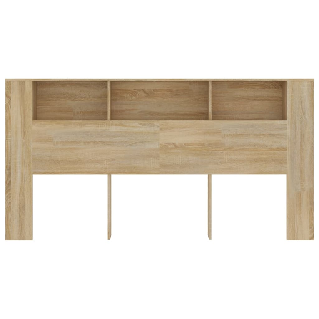 Sengegavl med hylder Sonoma eg 200x18,5x104,5 cm