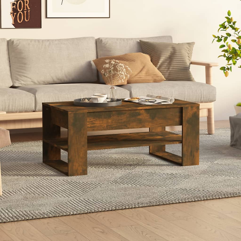 Sofabord røget eg 102x55x45 cm træmateriale