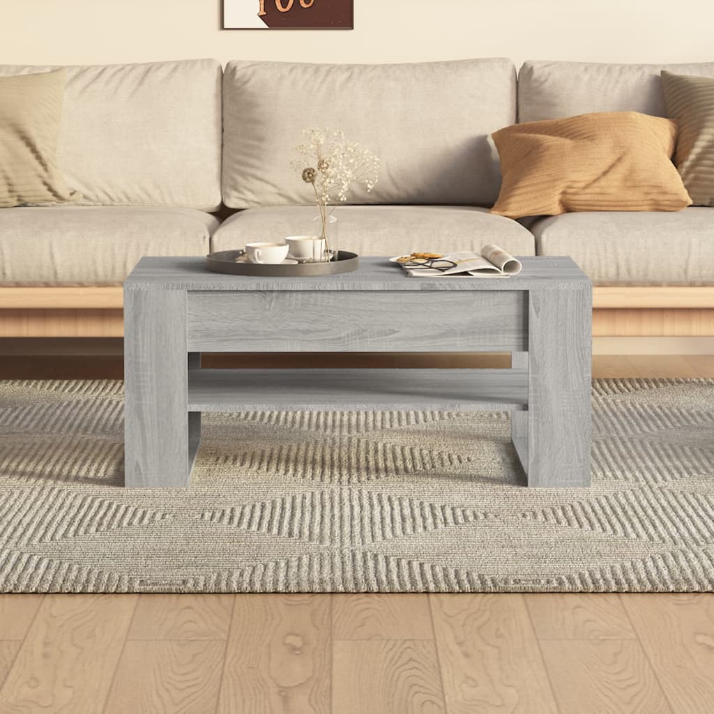 Sofabord Grå Sonoma 102x55x45 cm Træmateriale