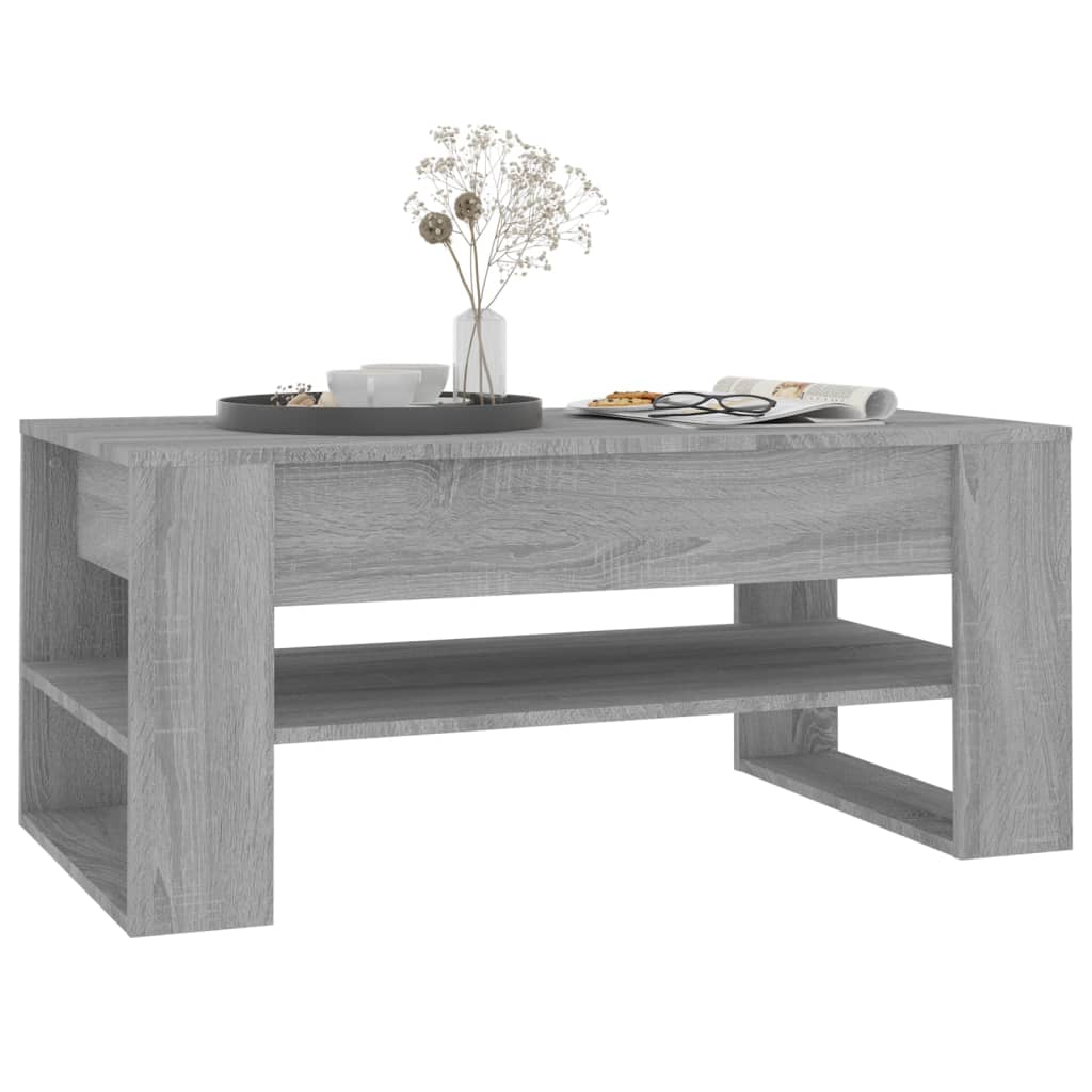 Sofabord Grå Sonoma 102x55x45 cm Træmateriale
