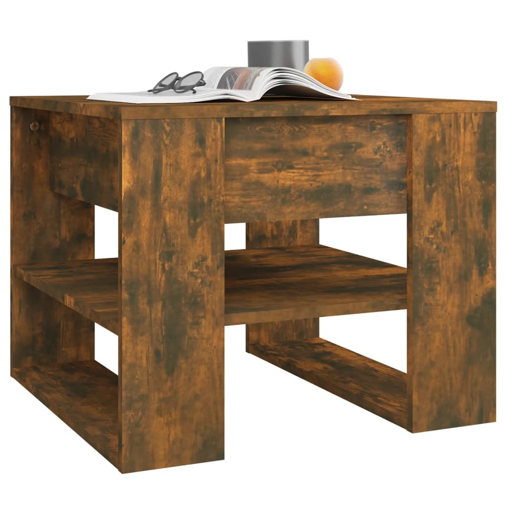 Sofabord røget eg 55,5x55x45 cm træmateriale
