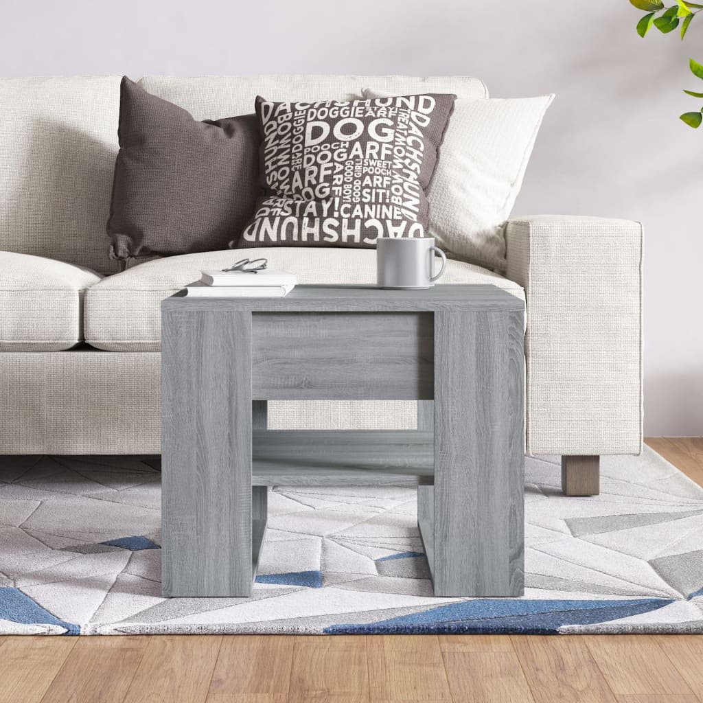 Sofabord gråt Sonoma 55,5x55x45 cm træmateriale