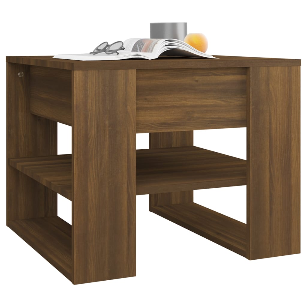 Sofabord brunt eg look 55,5x55x45 cm træmateriale