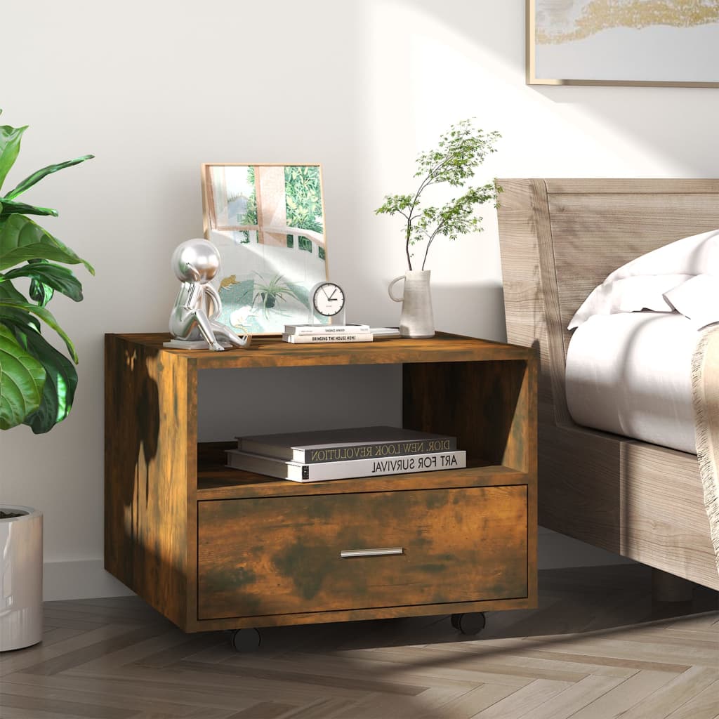 Sofabord røget eg 55x55x40 cm træmateriale