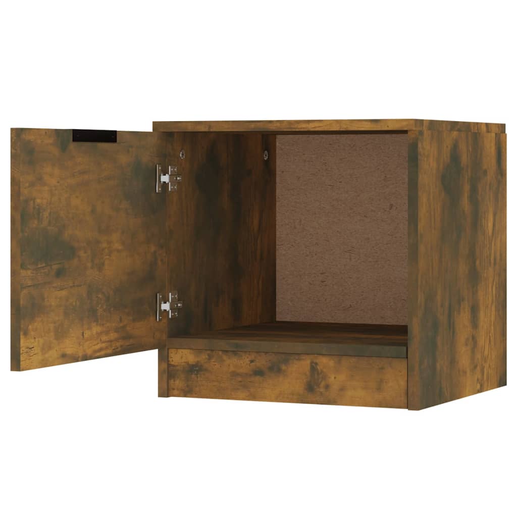 Sengeborde 2 stk Røget eg 40x39x40 cm