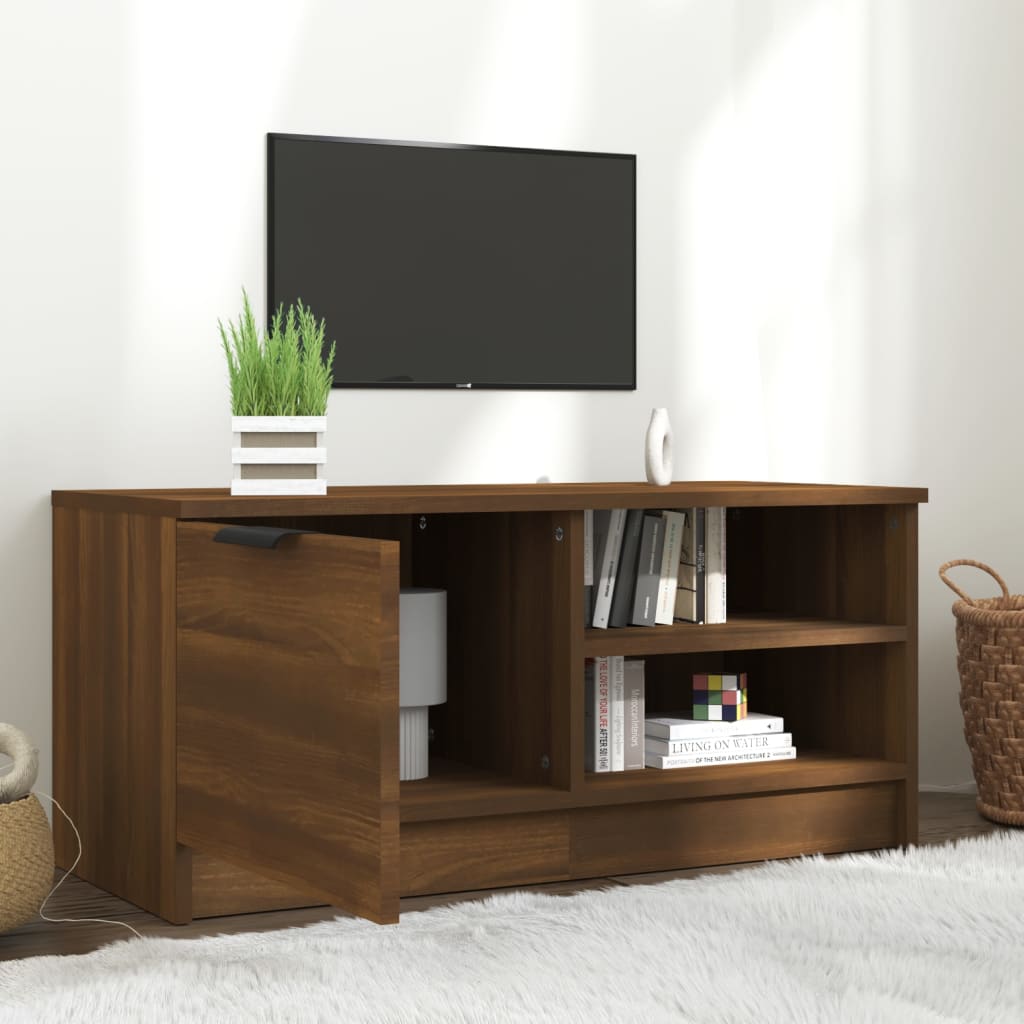TV-Schrank Braun Eichen-Optik 80x35x36,5 cm Holzwerkstoff