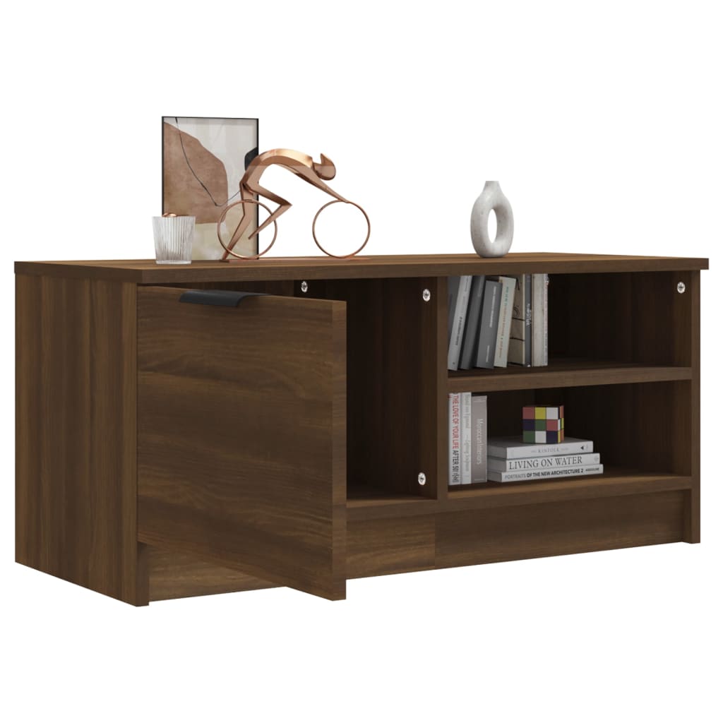 TV-Schrank Braun Eichen-Optik 80x35x36,5 cm Holzwerkstoff