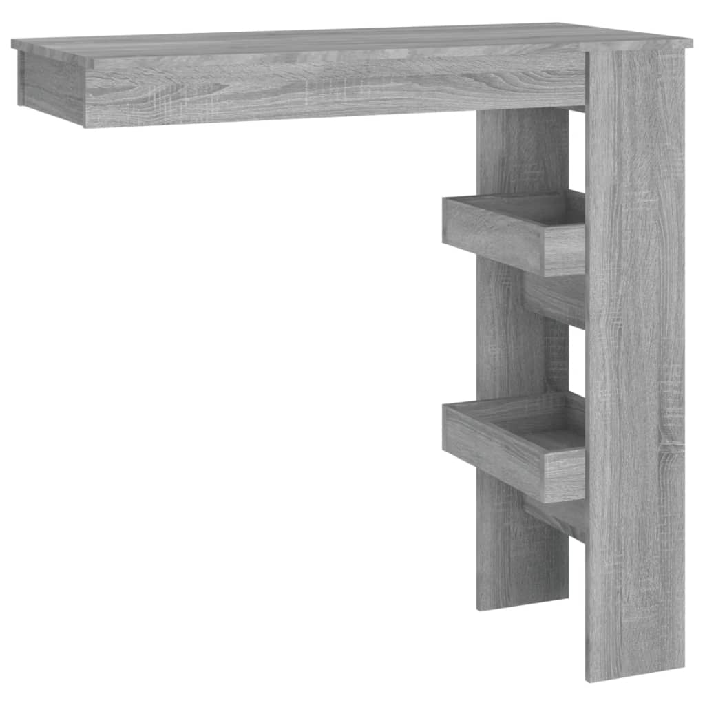 Wall Bar Bord Grå Sonoma 102x45x103,5 cm Træ Materiale