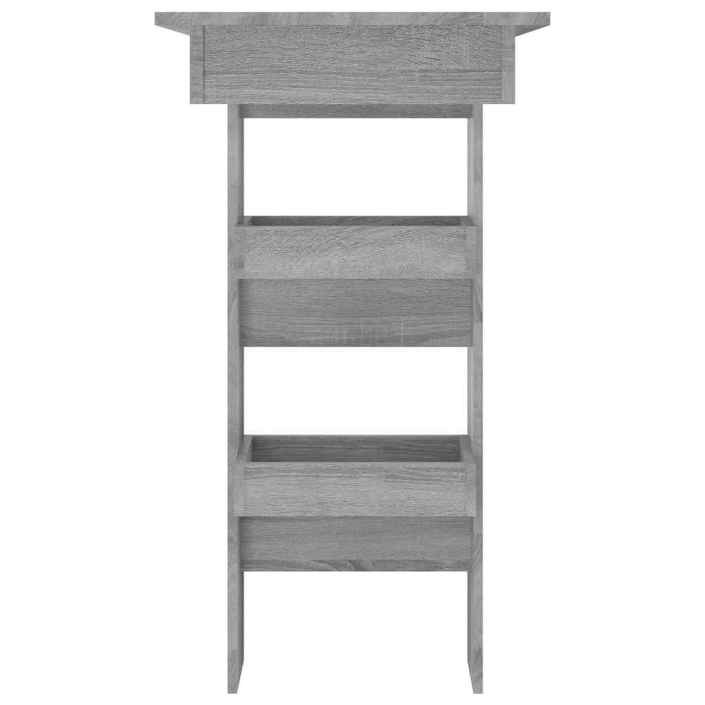 Wall Bar Bord Grå Sonoma 102x45x103,5 cm Træ Materiale