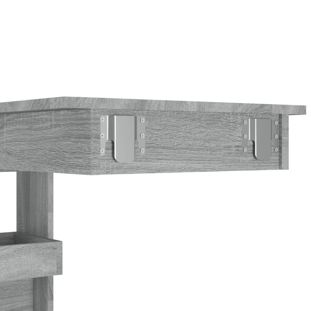 Wall Bar Bord Grå Sonoma 102x45x103,5 cm Træ Materiale