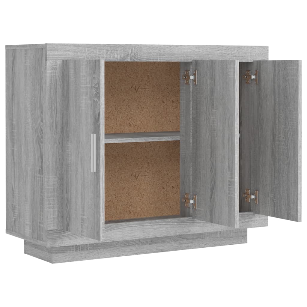 Skænk Grå Sonoma 92x35x75 cm Træmateriale