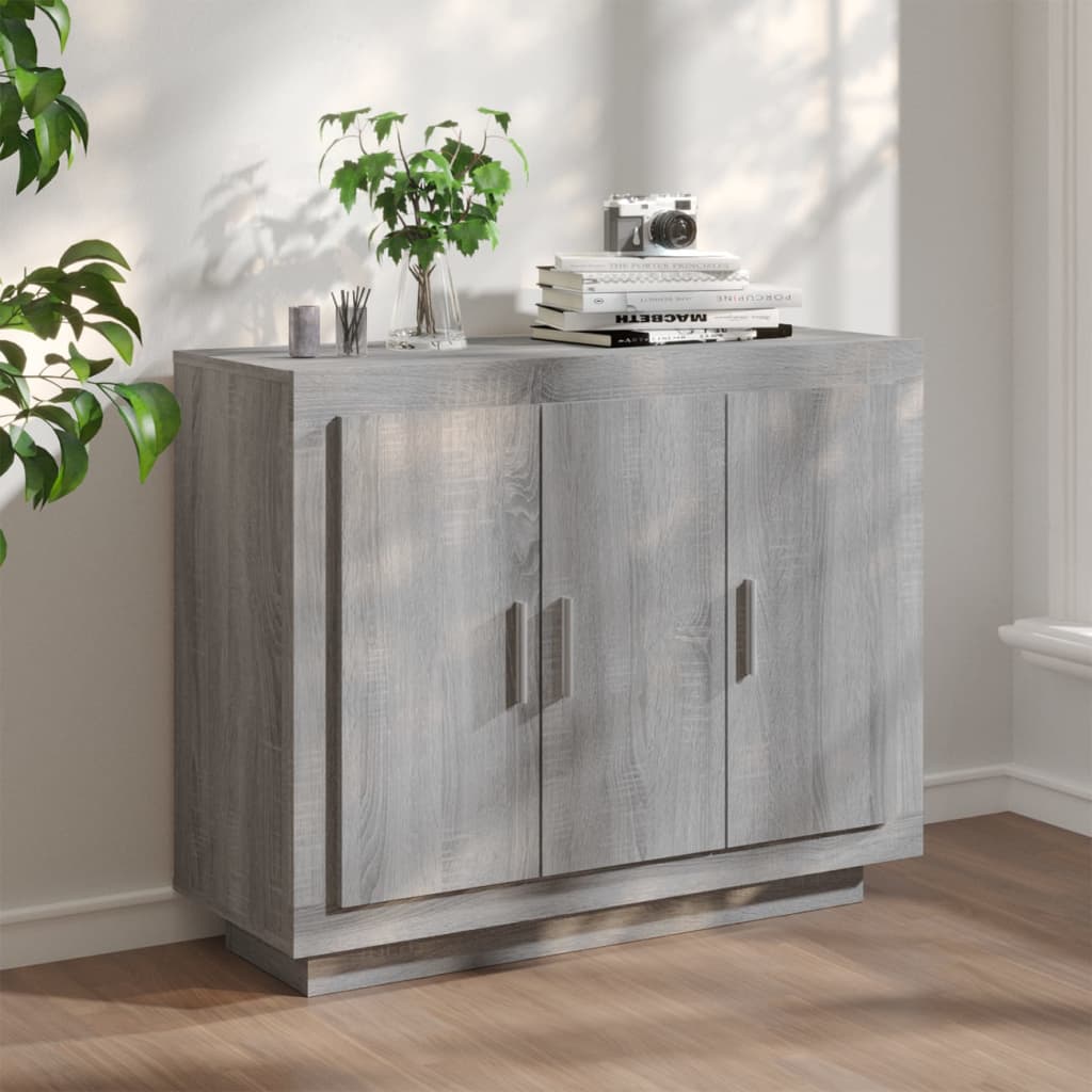 Skænk Grå Sonoma 92x35x75 cm Træmateriale