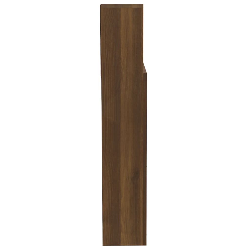 Sengegavl med hylder Brun eg look 200x19x103,5 cm