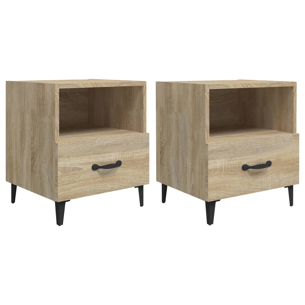 Sengeborde 2 stk Sonoma egetræ materiale