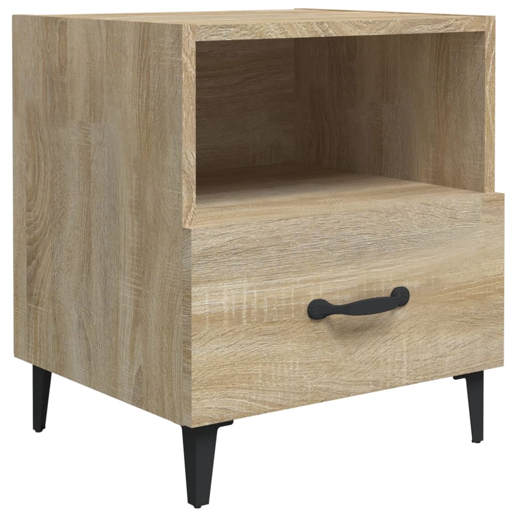Sengeborde 2 stk Sonoma egetræ materiale