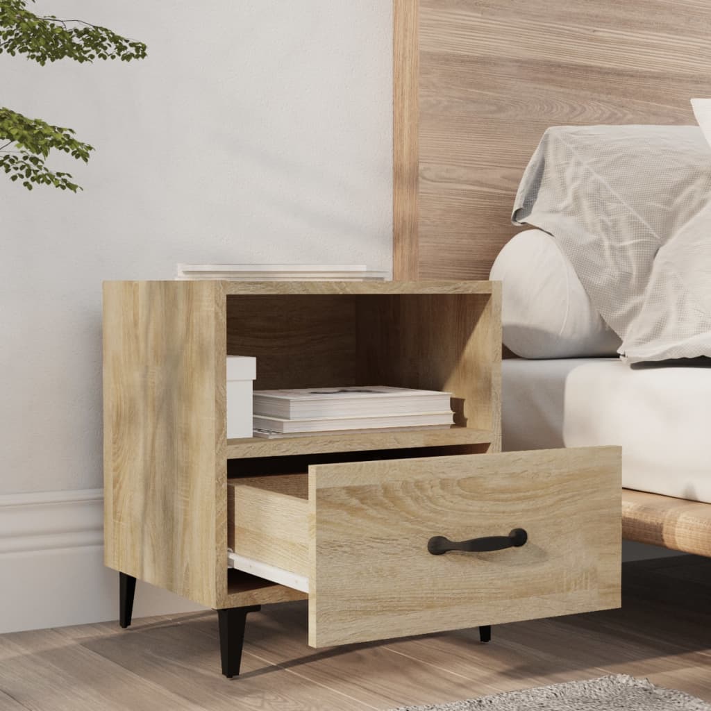 Sengeborde 2 stk Sonoma egetræ materiale