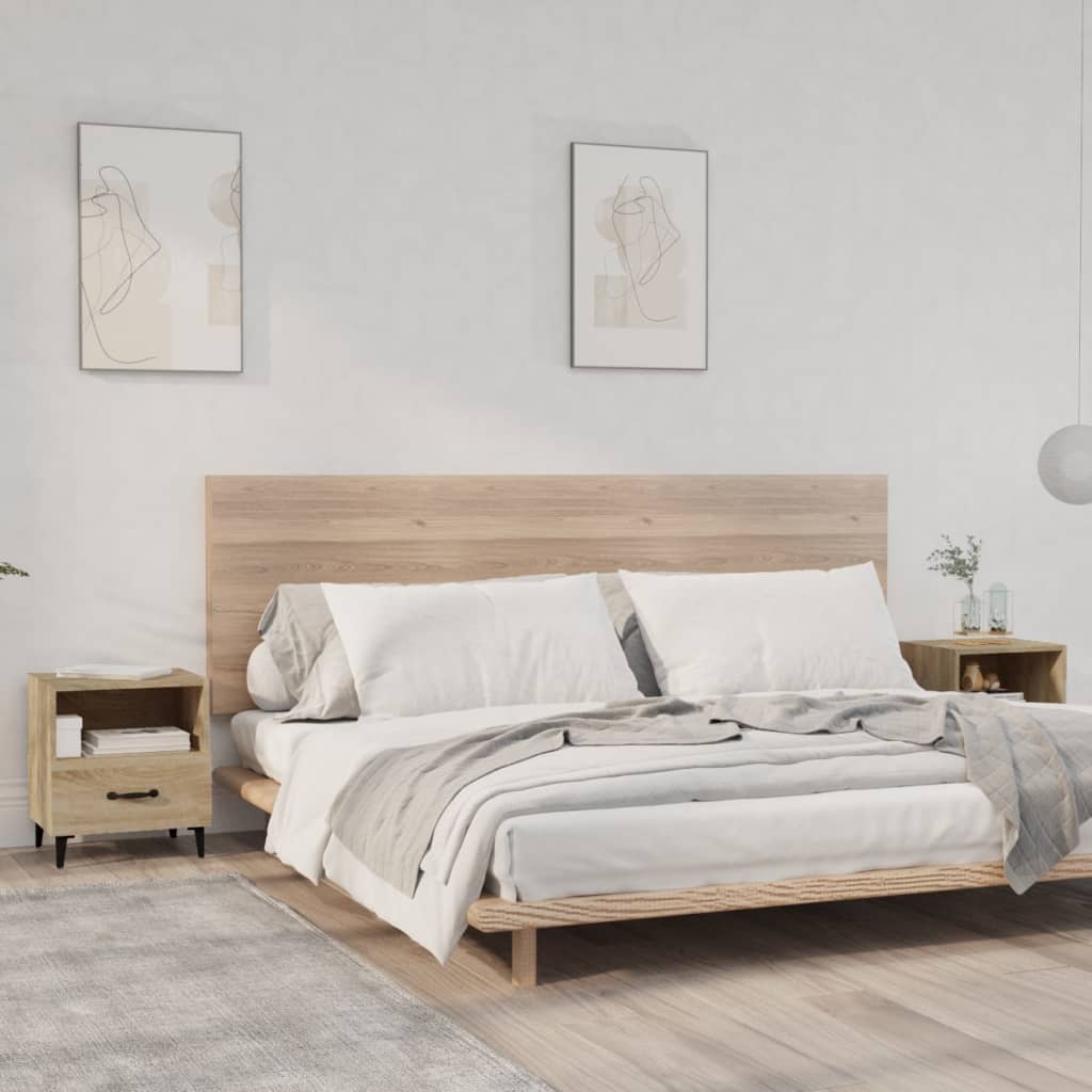 Sengeborde 2 stk Sonoma egetræ materiale