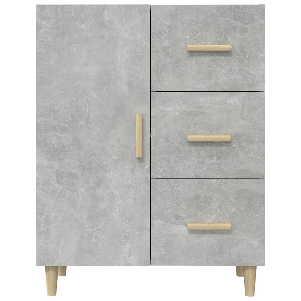 Skænk Beton Grå 69,5x34x90 cm Træ Materiale
