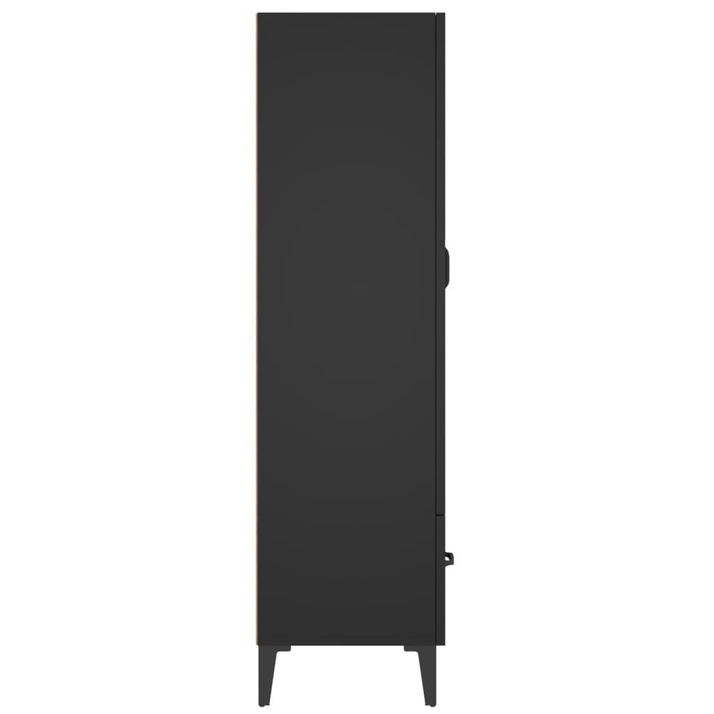 Highboard Sort 70x31x115 cm Træmateriale