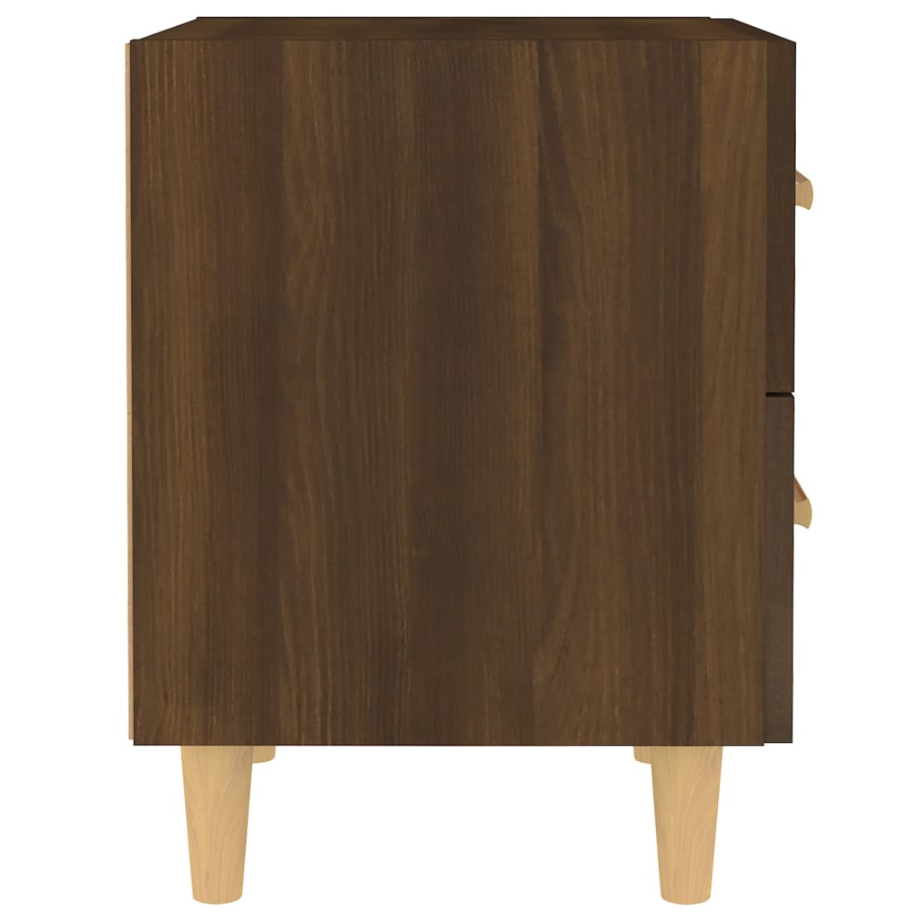 Sengeborde 2 stk Brun eg look 40x35x47,5 cm
