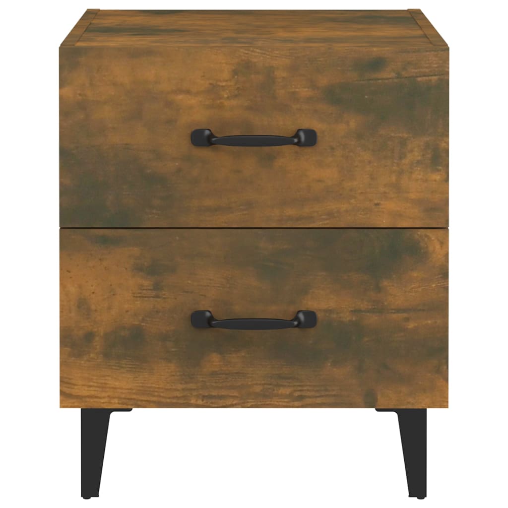 Sengeborde 2 stk Røget eg 40x35x47,5 cm