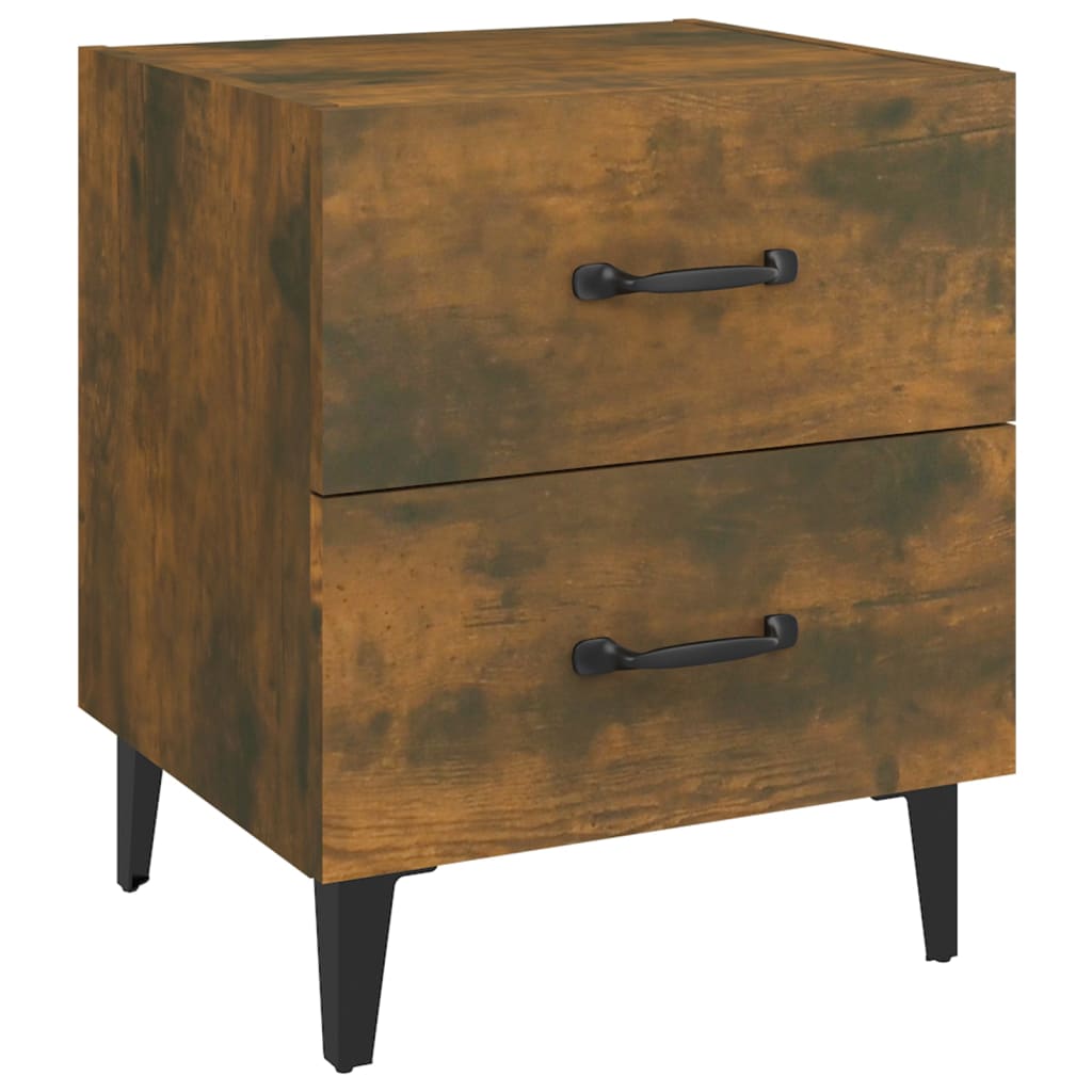 Sengeborde 2 stk Røget eg 40x35x47,5 cm